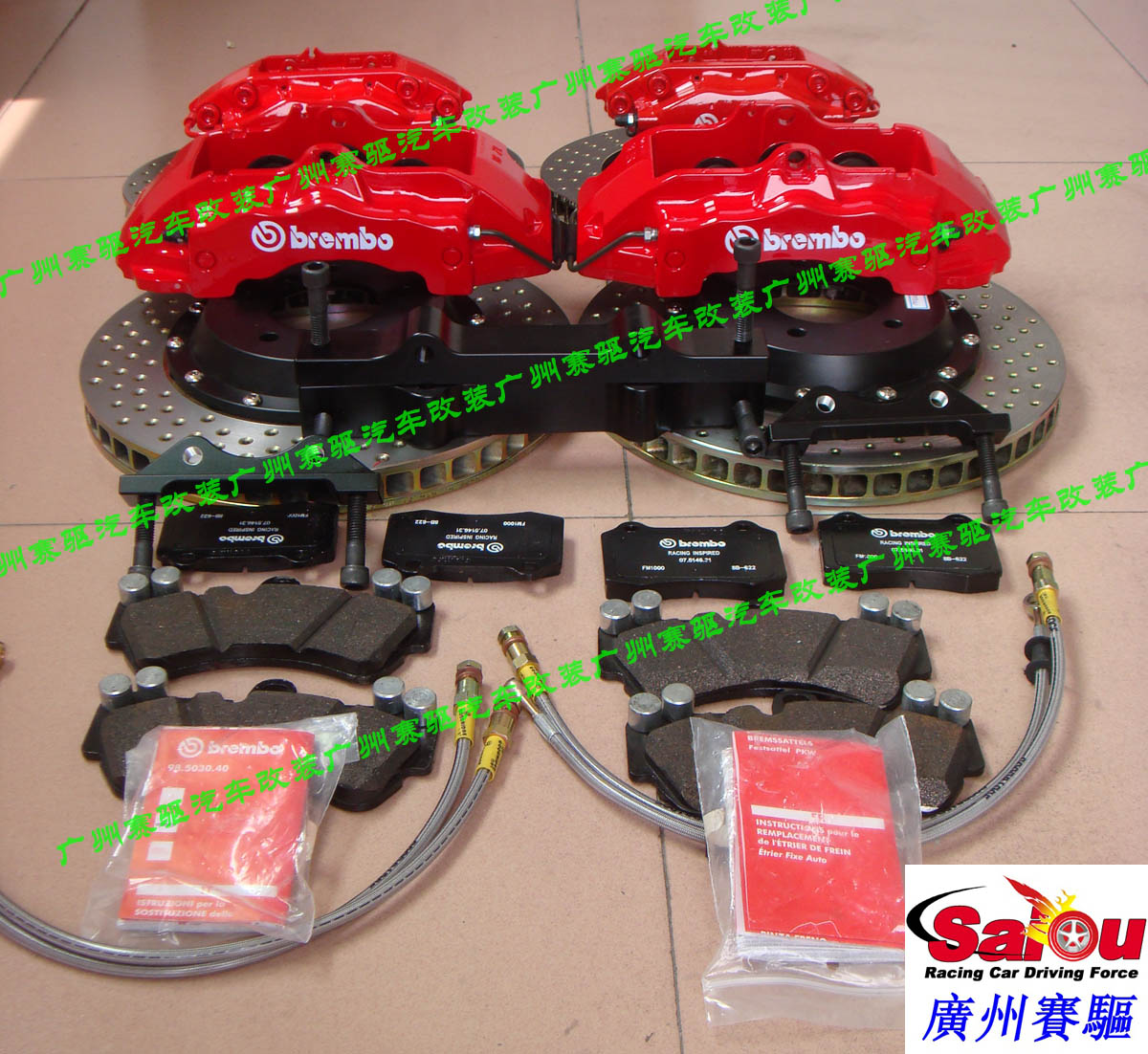 意大利BREMBO前大六后大四活塞卡鉗剎車(chē)套裝 BREMBO剎車(chē)鮑魚(yú) 剎車(chē)立竿見(jiàn)影