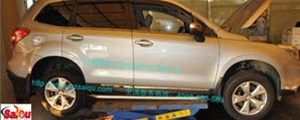森林人改裝剎車，前后AP剎車套裝，前面AP5200后面ap7600