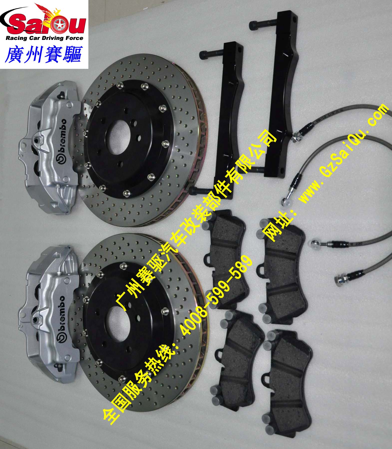 銀色剎車(chē)套裝BREMBO 卡宴6